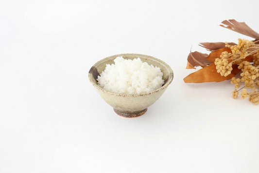 Rice Bowl Gray and Green Bottom | Mino Ware