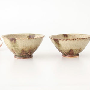 Rice Bowl Gray and Green Bottom | Mino Ware