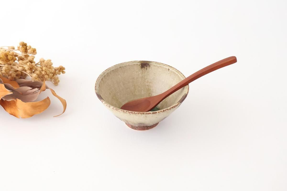 Rice Bowl Gray and Green Bottom | Mino Ware