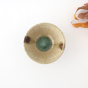 Rice Bowl Gray and Green Bottom | Mino Ware