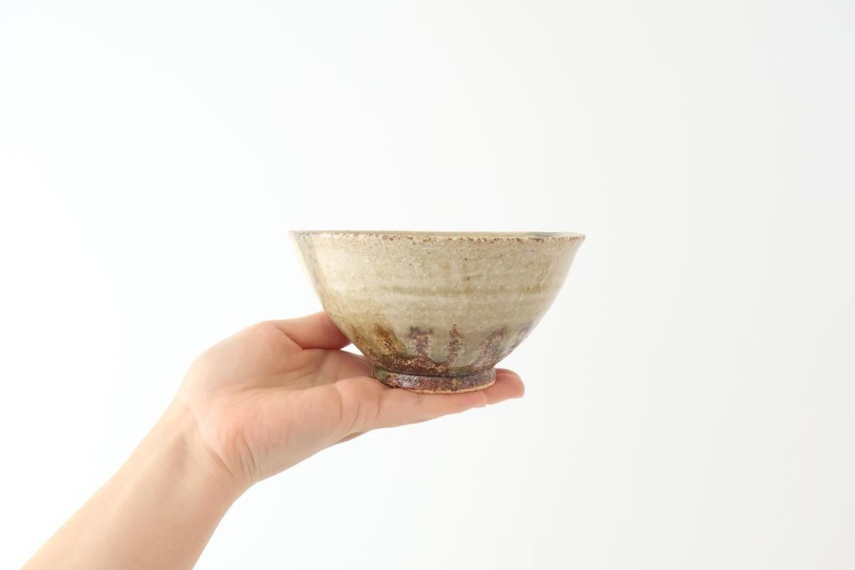 Rice Bowl Gray and Green Bottom | Mino Ware