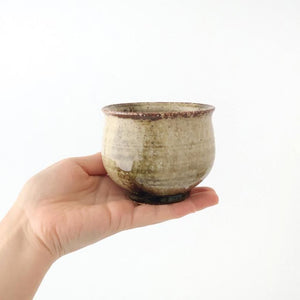 Japase Cup Gray and Green Botom | Yunomi Mino Ware
