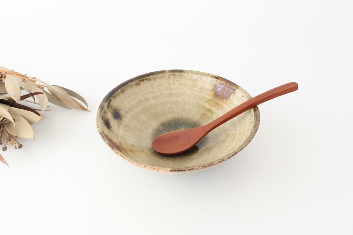 Flat Bowl Gray and Green Bottom | Serving Bowl Mino Ware