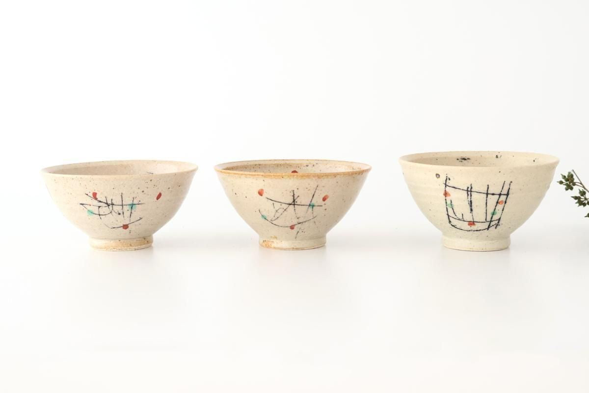Rice Bowl Black Lines | Mino Ware