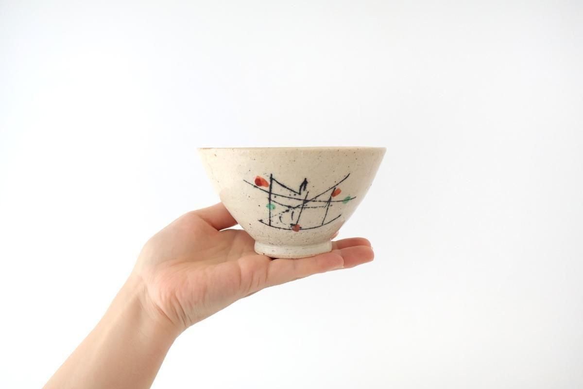 Rice Bowl Black Lines | Mino Ware