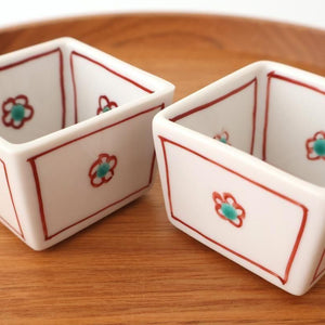 Biseki Kiln Square Small Bowl Plum | Kobachi Kutani Ware