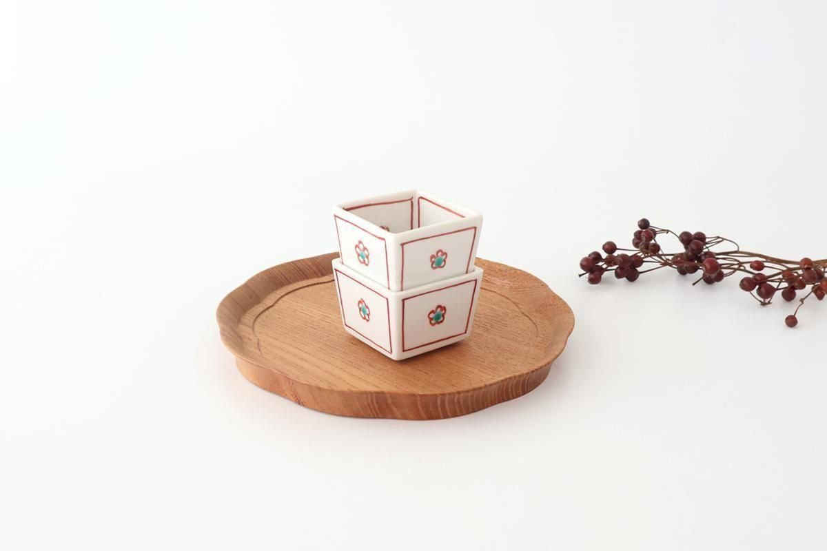 Biseki Kiln Square Small Bowl Plum | Kobachi Kutani Ware