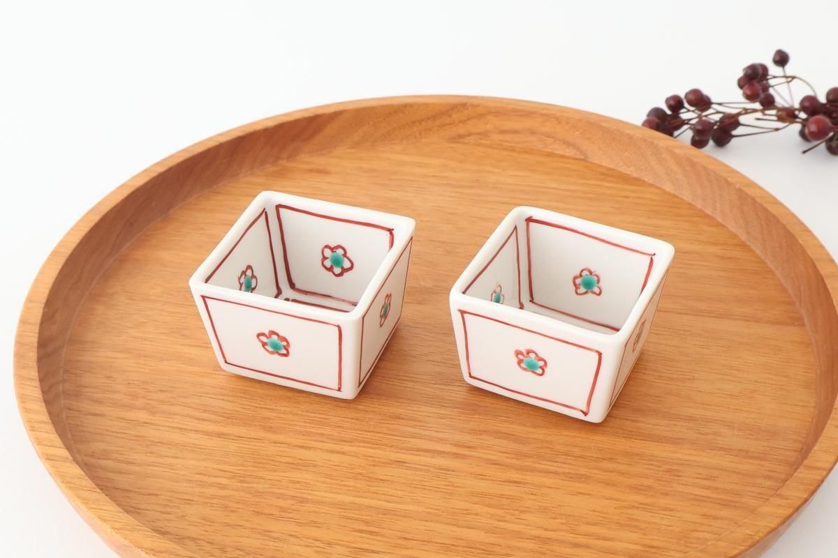 Biseki Kiln Square Small Bowl Plum | Kobachi Kutani Ware