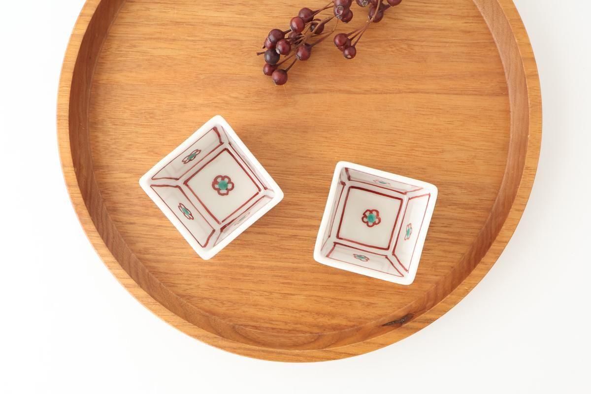 Biseki Kiln Square Small Bowl Plum | Kobachi Kutani Ware