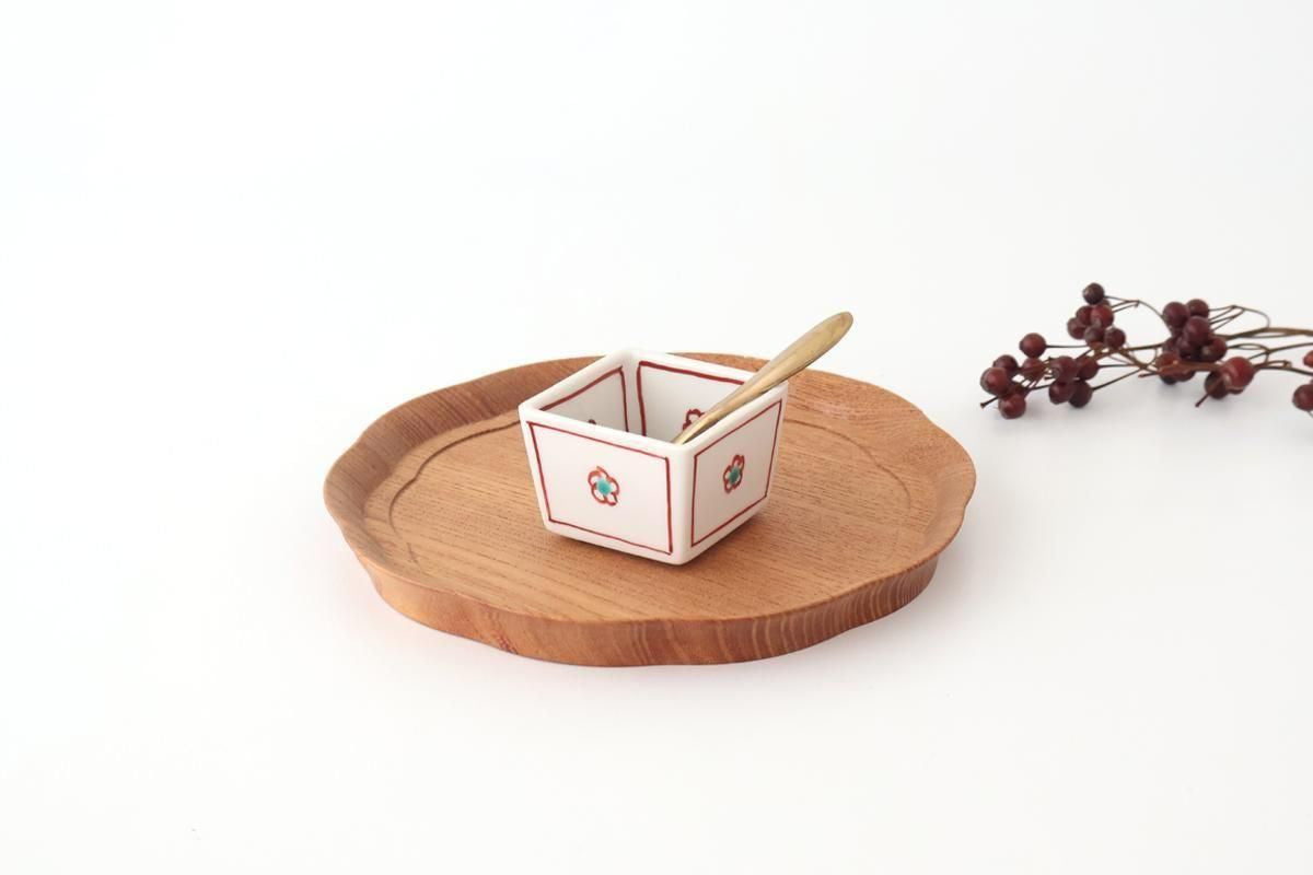 Biseki Kiln Square Small Bowl Plum | Kobachi Kutani Ware