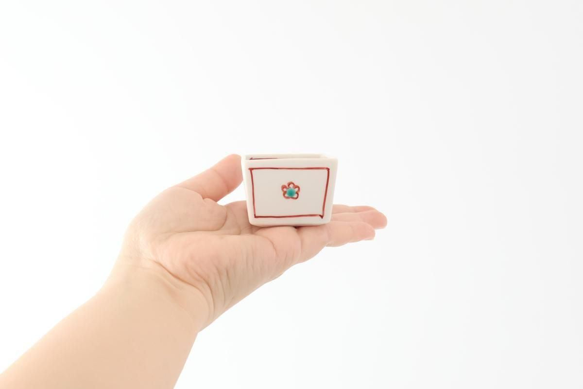 Biseki Kiln Square Small Bowl Plum | Kobachi Kutani Ware