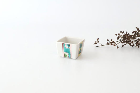 Biseki Kiln Square Small Bowl Shochikubai | Kobachi Kutani Ware
