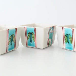 Biseki Kiln Square Small Bowl Shochikubai | Kobachi Kutani Ware