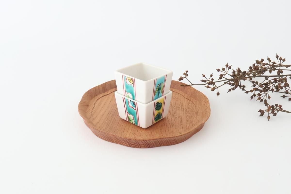 Biseki Kiln Square Small Bowl Shochikubai | Kobachi Kutani Ware