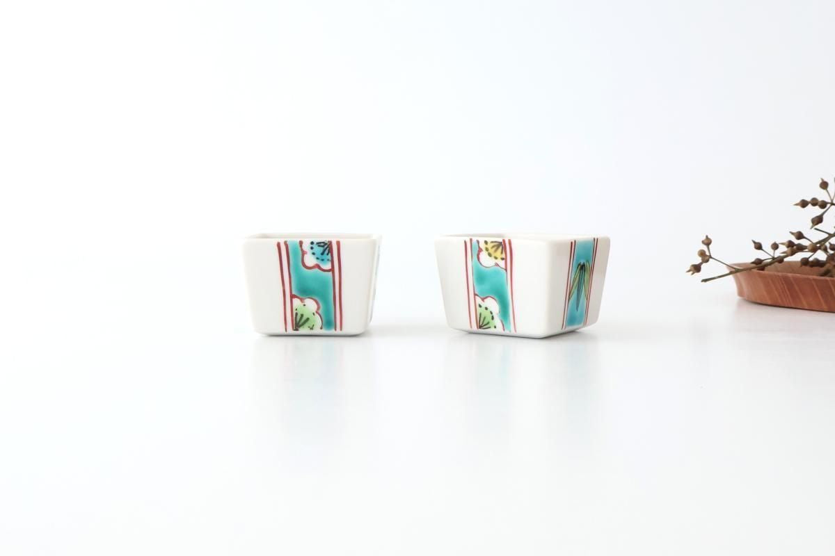 Biseki Kiln Square Small Bowl Shochikubai | Kobachi Kutani Ware