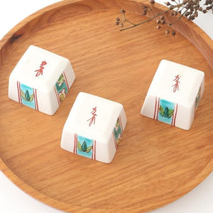 Biseki Kiln Square Small Bowl Shochikubai | Kobachi Kutani Ware