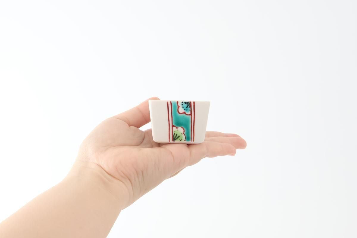 Biseki Kiln Square Small Bowl Shochikubai | Kobachi Kutani Ware