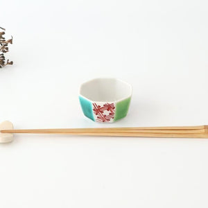 Biseki Kiln Octagonal Bowl Kimono Pattern| Kobachi Kutani Ware