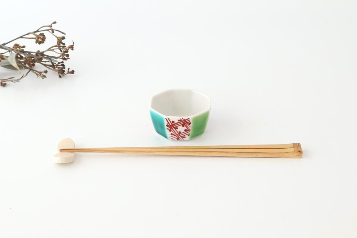 Biseki Kiln Octagonal Bowl Kimono Pattern| Kobachi Kutani Ware