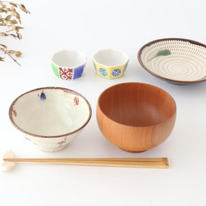 Biseki Kiln Octagonal Bowl Round Pattern Yellow | Kobachi Kutani Ware