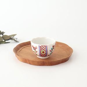Biseki Kiln Chrysanthemum-shaped Bowl Red Flower | Kobachi Kutani Ware