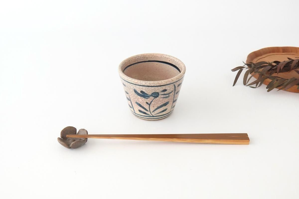 Kitagama Kasen Hiroshige Kato Soba Choko Blue Flower | Free Cup Seto Ware