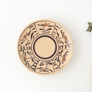 Kitagama Kasen Hiroshige Kato Round Plate Akae 18cm/7.1in | Seto Ware