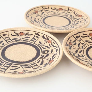 Kitagama Kasen Hiroshige Kato Round Plate Akae 18cm/7.1in | Seto Ware