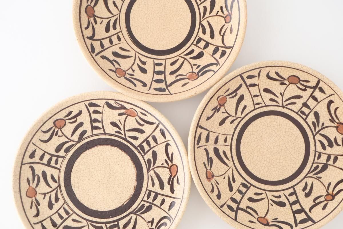 Kitagama Kasen Hiroshige Kato Round Plate Akae 18cm/7.1in | Seto Ware