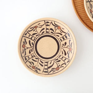 Kitagama Kasen Hiroshige Kato Round Plate Akae 18cm/7.1in | Seto Ware