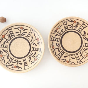 Kitagama Kasen Hiroshige Kato Round Plate Akae 21cm/8.3in | Seto Ware