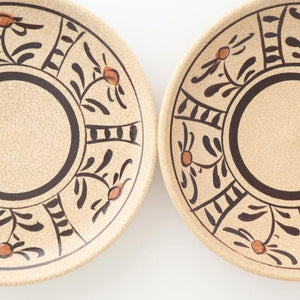 Kitagama Kasen Hiroshige Kato Round Plate Akae 21cm/8.3in | Seto Ware