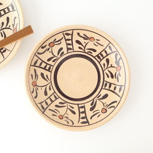 Kitagama Kasen Hiroshige Kato Round Plate Akae 21cm/8.3in | Seto Ware