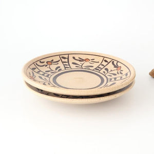 Kitagama Kasen Hiroshige Kato Round Plate Akae 21cm/8.3in | Seto Ware