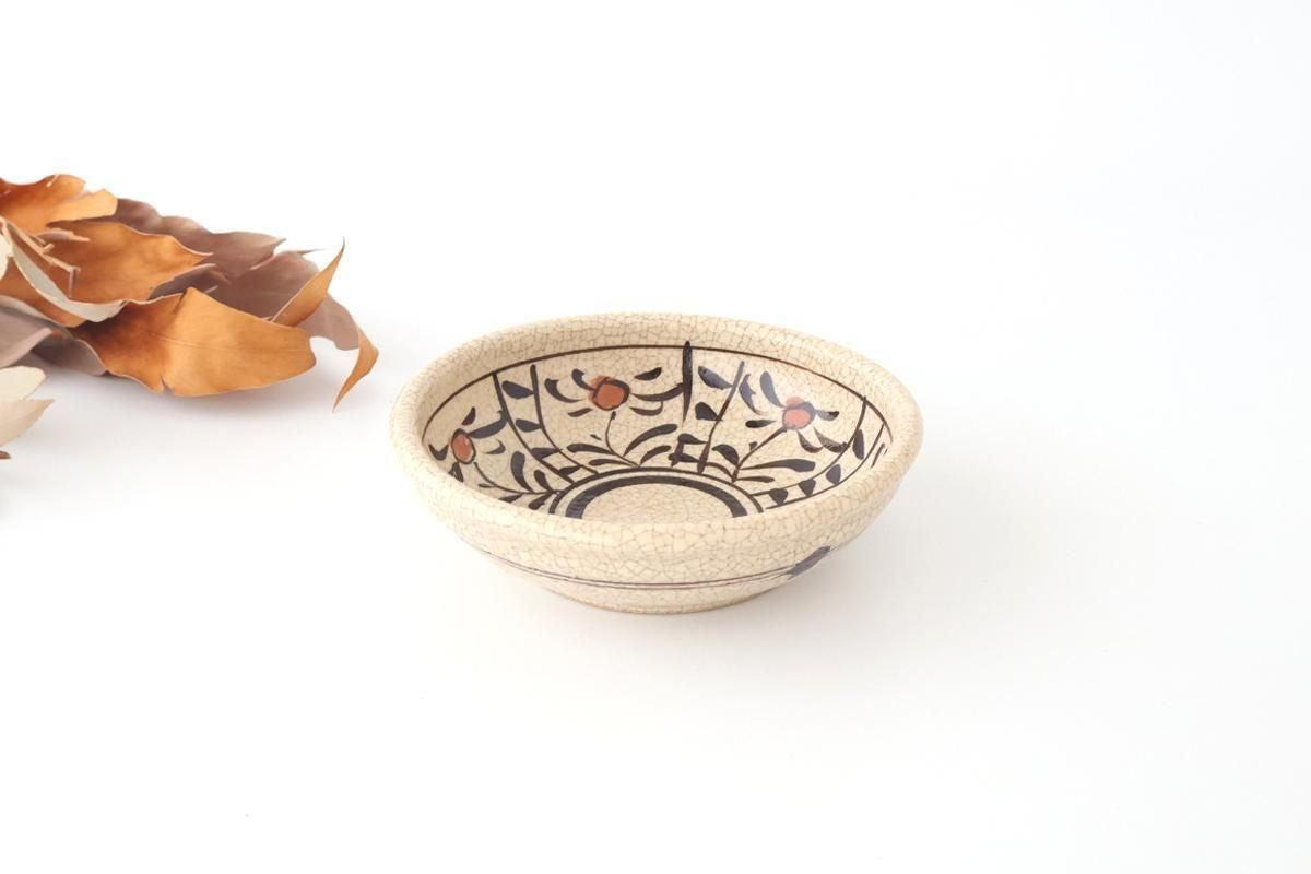 Kitagama Kasen Hiroshige Kato Round Bowl Akae 14cm/5.5in | Kobachi Seto Ware