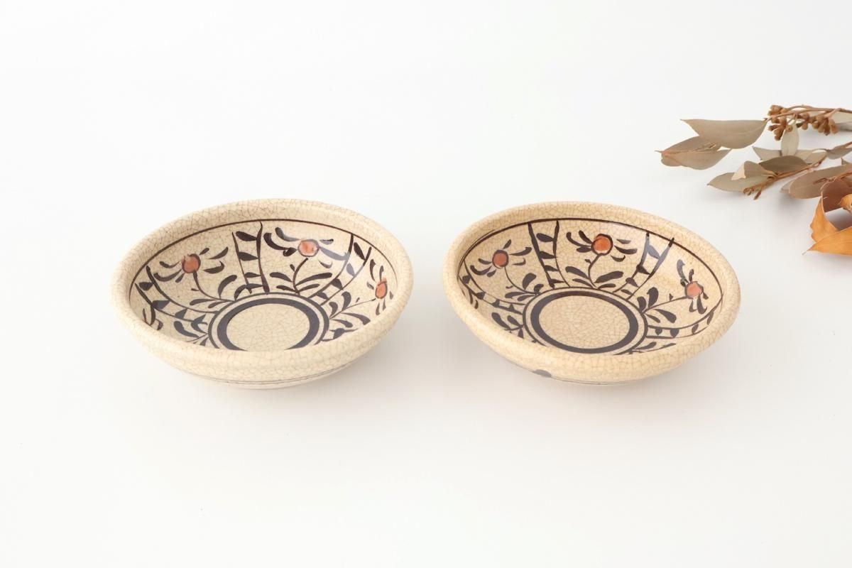 Kitagama Kasen Hiroshige Kato Round Bowl Akae 14cm/5.5in | Kobachi Seto Ware