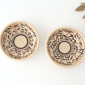 Kitagama Kasen Hiroshige Kato Round Bowl Akae 14cm/5.5in | Kobachi Seto Ware