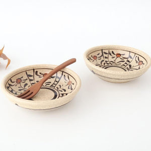 Kitagama Kasen Hiroshige Kato Round Bowl Akae 14cm/5.5in | Kobachi Seto Ware