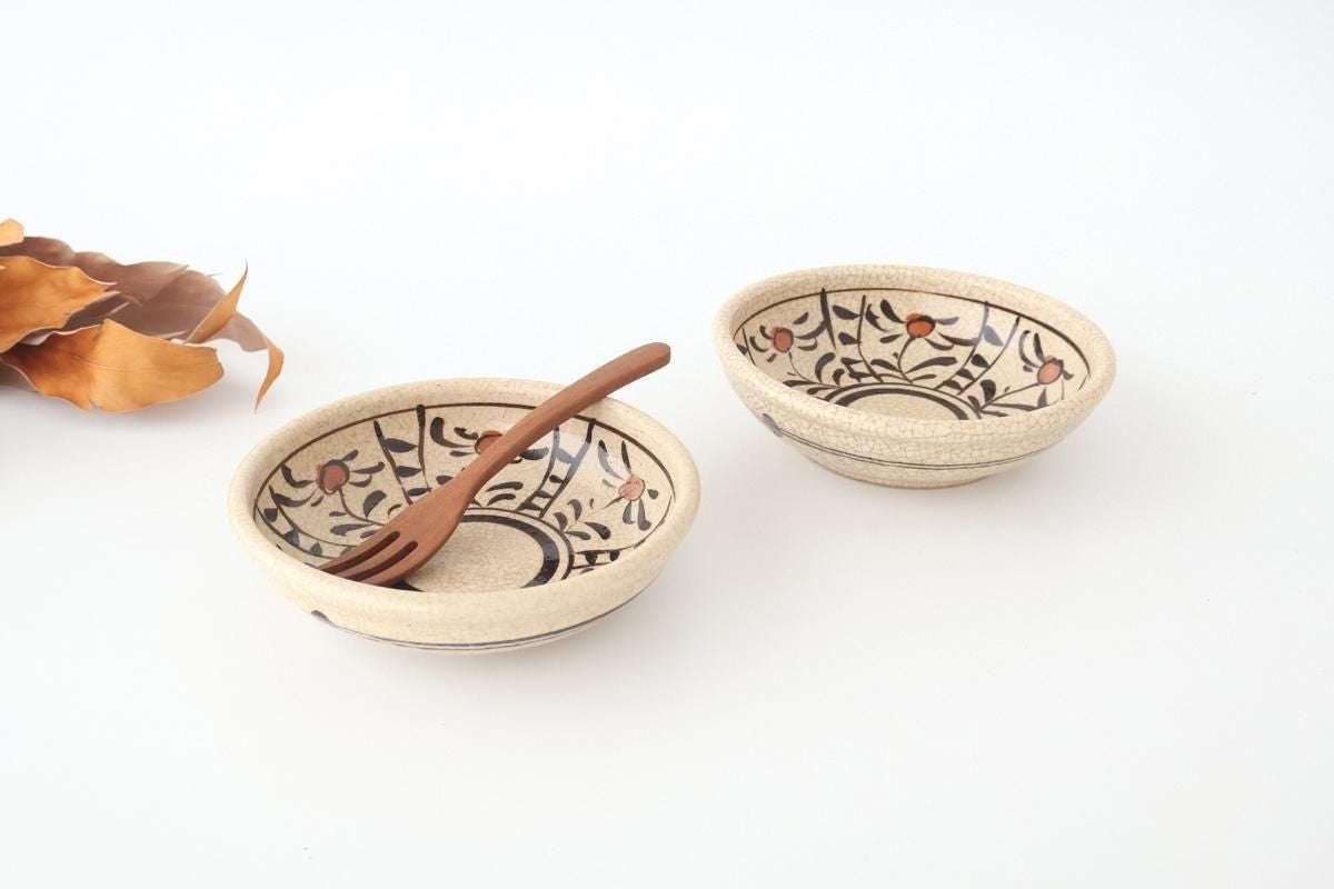 Kitagama Kasen Hiroshige Kato Round Bowl Akae 14cm/5.5in | Kobachi Seto Ware