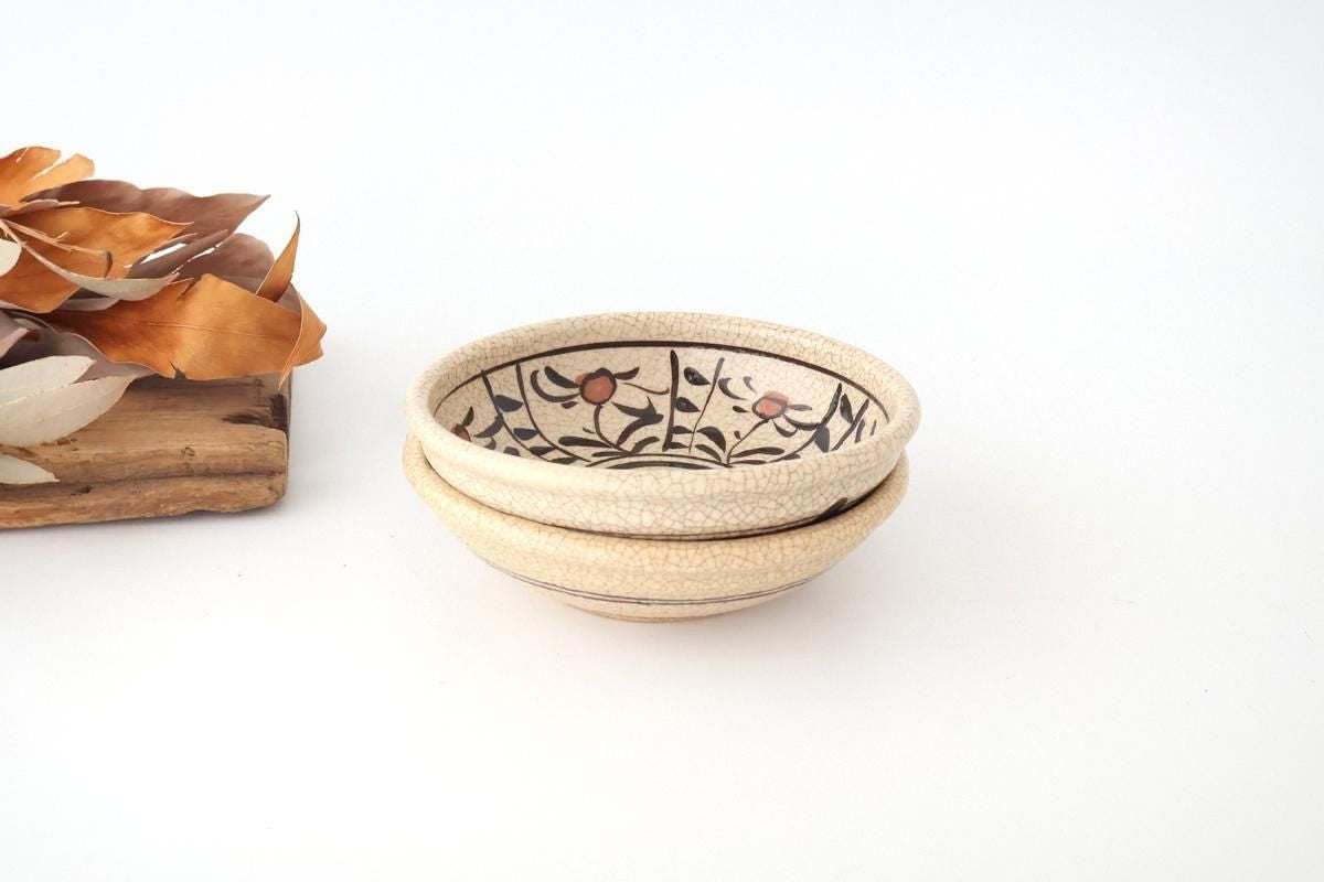 Kitagama Kasen Hiroshige Kato Round Bowl Akae 14cm/5.5in | Kobachi Seto Ware