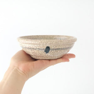 Kitagama Kasen Hiroshige Kato Round Bowl Blue Flower 14cm/5.5in | Kobachi Seto Ware