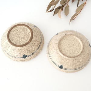 Kitagama Kasen Hiroshige Kato Round Bowl Blue Flower 14cm/5.5in | Kobachi Seto Ware