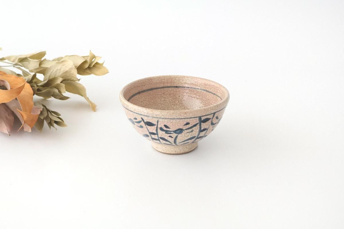 Kitagama Kasen Hiroshige Kato Rice Bowl Blue Flower | Seto Ware