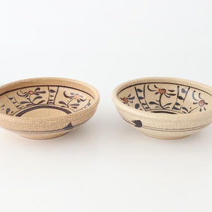 Kitagama Kasen Hiroshige Kato Round Bowl Akae 18cm/7in | Seto Ware