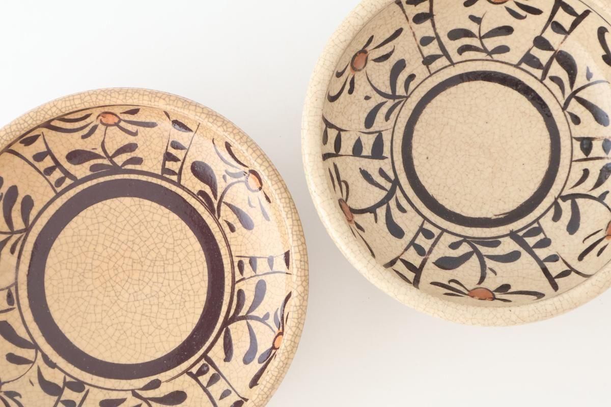 Kitagama Kasen Hiroshige Kato Round Bowl Akae 18cm/7in | Seto Ware