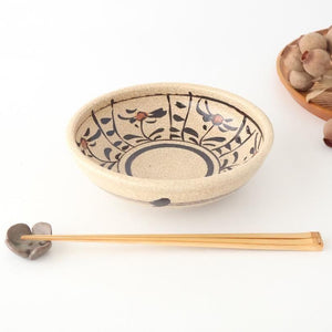 Kitagama Kasen Hiroshige Kato Round Bowl Akae 18cm/7in | Seto Ware