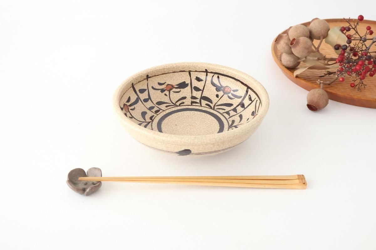 Kitagama Kasen Hiroshige Kato Round Bowl Akae 18cm/7in | Seto Ware