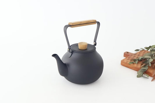 Miyazaki Seisakusho Stainless Teapot Large Black | Kyusu