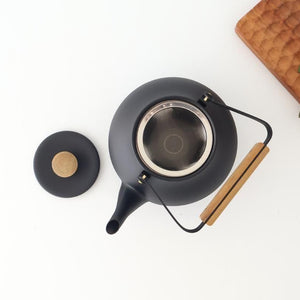 Miyazaki Seisakusho Stainless Teapot Large Black | Kyusu