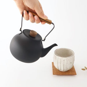 Miyazaki Seisakusho Stainless Teapot Large Black | Kyusu